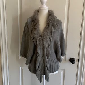 Faux Fur trim sweater